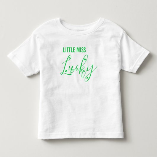Kleine Miss Lucky St Patrick's Day Kinder Shirts (Voorkant)