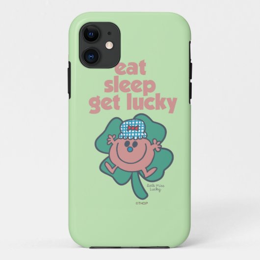 Kleine Miss Lucky's Motto | Groene klaver Case-Mate iPhone Case (Achterkant)