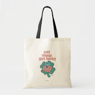 Kleine Miss Lucky's Motto Groene klaver Tote Bag