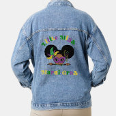 Kleine Miss Mardi Gras Afro Meisje Denim Jacket
