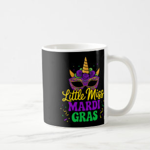Kleine Miss Mardi Gras Eenhoorn Masker voor meisje Koffiemok