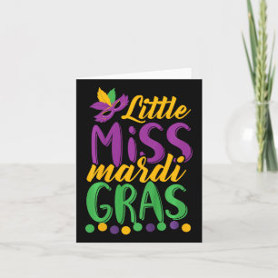 Kleine Miss Mardi Gras Gras Gras Gras 2020 Kaart