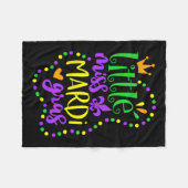 Kleine Miss Mardi Gras Kinder Carnaval Kleding Mei Fleece Deken (Voorkant (Horizontaal))