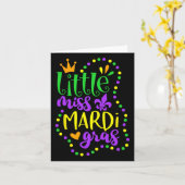 Kleine Miss Mardi Gras Kinder Carnaval Kleding Mei Kaart (Gele Bloem)
