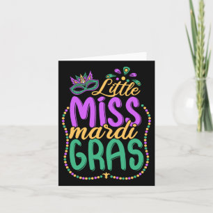 Kleine Miss Mardi Gras Kinder Carnaval Kleding Mei Kaart
