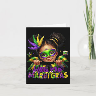 Kleine Miss Mardi Gras Parades Messy Bun Kinder Me Kaart