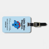 Kleine Miss | Miss Giggles houdt van lachen Bagagelabel (Voorkant horizontaal)