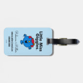 Kleine Miss | Miss Giggles houdt van lachen Bagagelabel (Achterkant horizontaal)