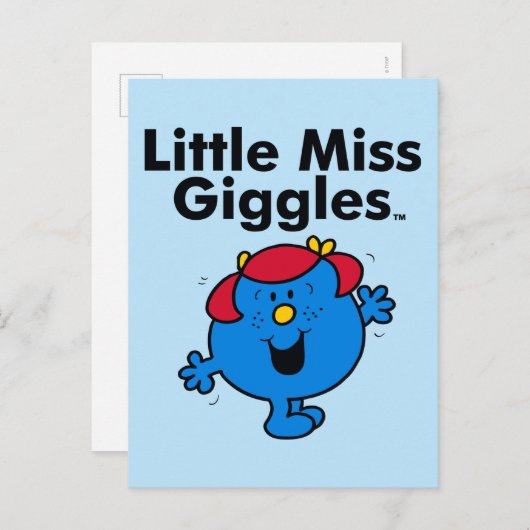 Kleine Miss | Miss Giggles houdt van lachen Briefkaart (Voorkant / Achterkant)
