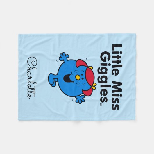 Kleine Miss | Miss Giggles houdt van lachen Fleece Deken (Voorkant (Horizontaal))