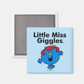 Kleine Miss | Miss Giggles houdt van lachen Magneet (Voorkant / Achterkant)