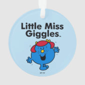 Kleine Miss | Miss Giggles houdt van lachen Ornament (achterkant)