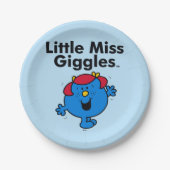 Kleine Miss | Miss Giggles houdt van lachen Papieren Bordje (Voorkant)