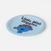 Kleine Miss | Miss Giggles houdt van lachen Papieren Bordje (Gekanteld)