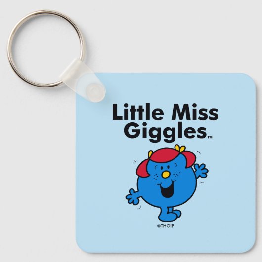 Kleine Miss | Miss Giggles houdt van lachen Sleutelhanger (Voorkant)