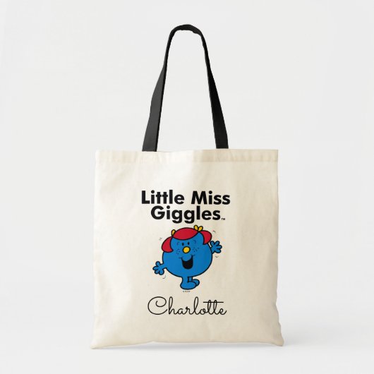 Kleine Miss | Miss Giggles houdt van lachen Tote Bag (Voorkant)
