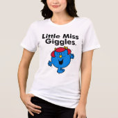 Kleine Miss | Miss Giggles houdt van lachen Tri-Blend Shirt (Voorkant)
