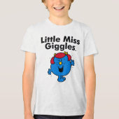 Kleine Miss | Miss Giggles houdt van lachen Tri-Blend Shirt (Voorkant)