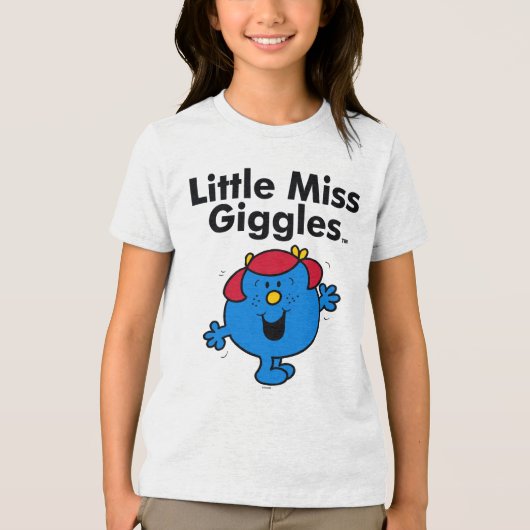 Kleine Miss | Miss Giggles houdt van lachen Tri-Blend Shirt (Voorkant)