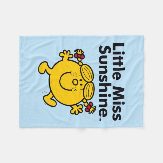 Kleine Miss | Miss Sunshine is een zonnestraal Fleece Deken (Voorkant (Horizontaal))
