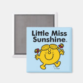 Kleine Miss | Miss Sunshine is een zonnestraal Magneet (Voorkant / Achterkant)