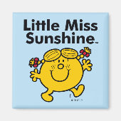 Kleine Miss | Miss Sunshine is een zonnestraal Magneet (Voorkant)
