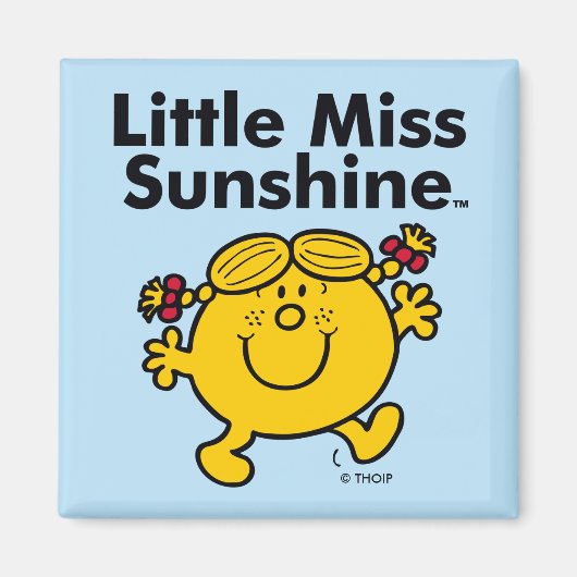 Kleine Miss | Miss Sunshine is een zonnestraal Magneet (Voorkant)