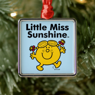 Kleine Miss   Miss Sunshine is een zonnestraal Metalen Ornament