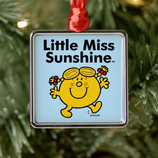 Kleine Miss | Miss Sunshine is een zonnestraal Metalen Ornament (Boom)