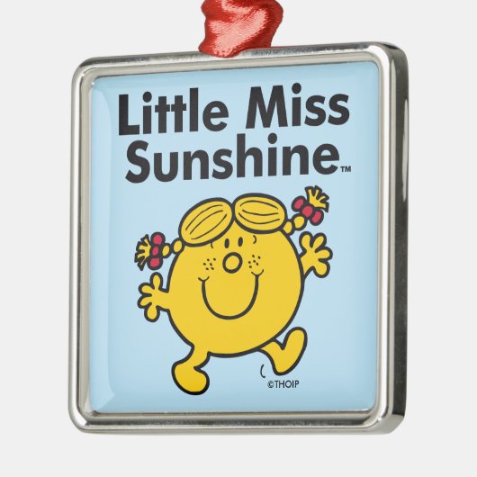 Kleine Miss | Miss Sunshine is een zonnestraal Metalen Ornament (Links)