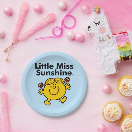 Kleine Miss | Miss Sunshine is een zonnestraal Papieren Bordje (Feest)