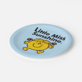 Kleine Miss | Miss Sunshine is een zonnestraal Papieren Bordje (Gekanteld)