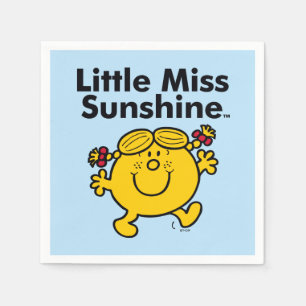 Kleine Miss   Miss Sunshine is een zonnestraal Servetten