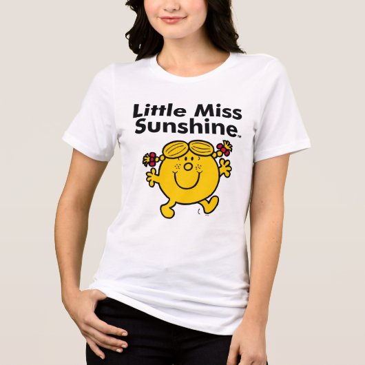 Kleine Miss | Miss Sunshine is een zonnestraal Tri-Blend Shirt (Voorkant)