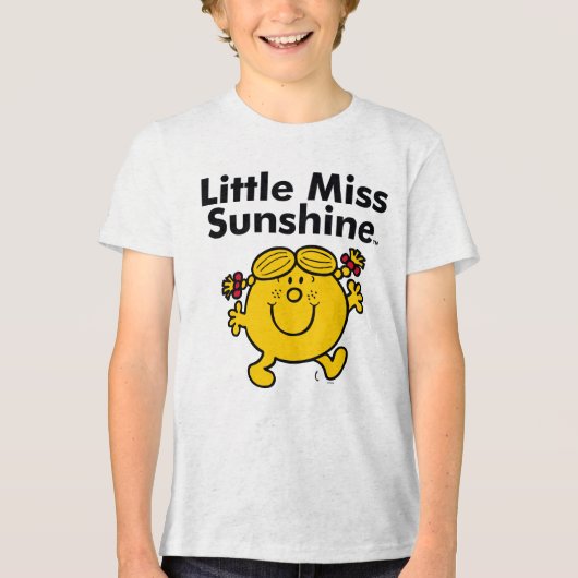 Kleine Miss | Miss Sunshine is een zonnestraal Tri-Blend Shirt (Voorkant)