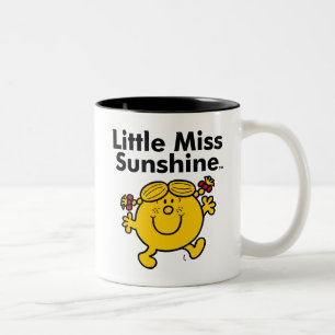 Kleine Miss   Miss Sunshine is een zonnestraal Tweekleurige Koffiemok