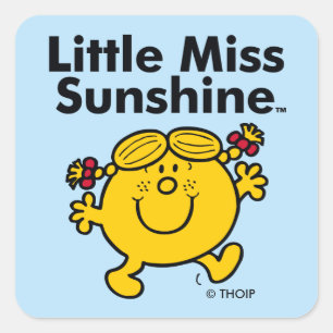 Kleine Miss   Miss Sunshine is een zonnestraal Vierkante Sticker