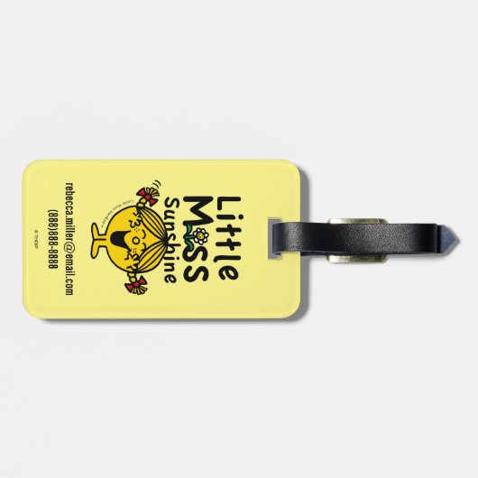 Kleine Miss | Miss Sunshine Laughs Bagagelabel (Achterkant horizontaal)