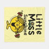 Kleine Miss | Miss Sunshine Laughs Fleece Deken (Voorkant (Horizontaal))