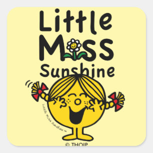 Kleine Miss   Miss Sunshine Laughs Vierkante Sticker