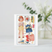  kleine Miss Muffet papieren pop Briefkaart (Staand voorkant)