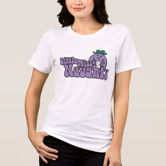 Kleine Miss Naughty Hiding Tri-Blend Shirt (Voorkant)
