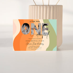 Kleine miss onederful 1e verjaardag 3 foto's groov kaart