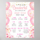 Kleine Miss Onederful 1e verjaardag mijlpaal Poster (Voorkant)