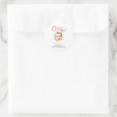 Kleine Miss Onederful 1e verjaardag Ronde Sticker (Tas)