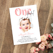 Kleine Miss Onederful 1e verjaardag uitnodiging