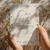 Kleine Miss Onederful 1e Verjaardag Wildflower Kaart