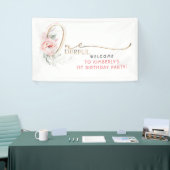 Kleine Miss Onederful 1e Verjaardagsfeestje Welkom Spandoek (Beurs)