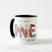 Kleine Miss Onederful Baby Meisje 1e Verjaardag Fo Mok (Voorkant links)