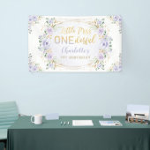Kleine Miss ONEderful Birthday Paars Gold Floral Spandoek (Beurs)
